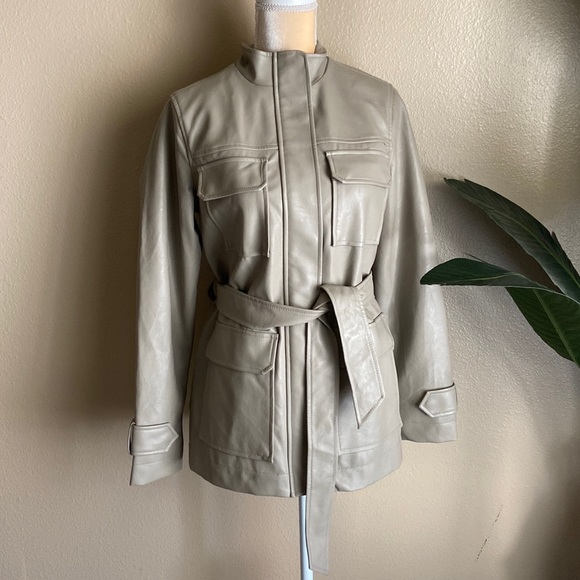 A New Day Anorak Faux Leather Frontier Brown Jacket - Picture 3 of 16